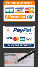 Paiements s�curis�s : E-Transaction du Cr�dit Agricole, Paypal, Ch�ques