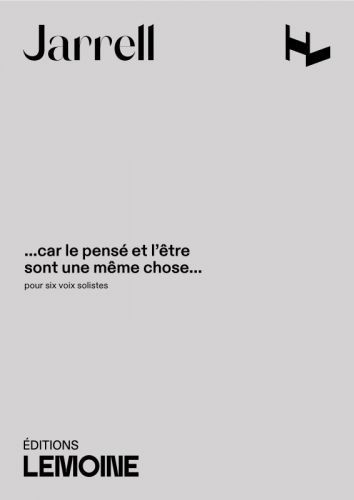 copertina ...Car le pens� et l'�tre sont une m�me chose... Editions Henry Lemoine