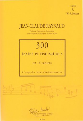 copertina 300 Textes et Realisations Cahier 7 (Mozart) Robert Martin