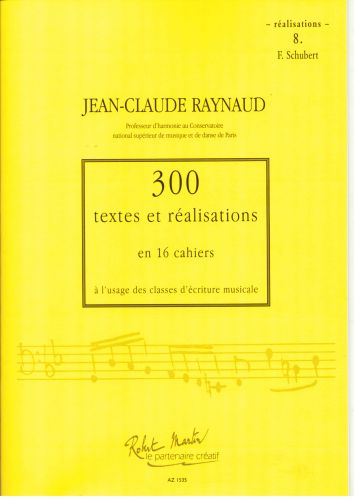 copertina 300 Textes et Realisations Cahier 8 (Schubert) Robert Martin