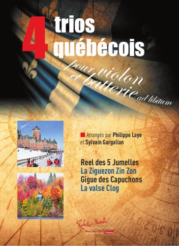 copertina 4 TRIOS QUEBECOIS pour Violons et batterie ad libitum Robert Martin