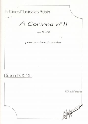 copertina A CORINNA n II pour quatuor  cordes Martin Musique