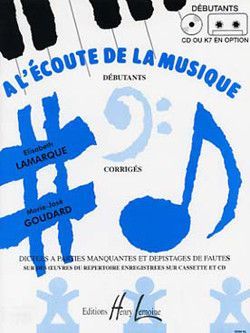 copertina A l'coute de la musique dbutant - professeur Editions Henry Lemoine