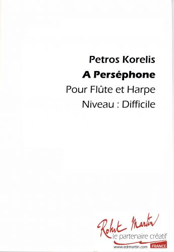copertina A PERSEPHONE pour KORELIS PETROS Editions Robert Martin