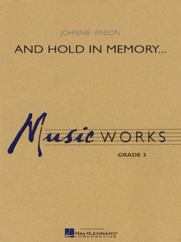 copertina And Hold in Memory... Hal Leonard