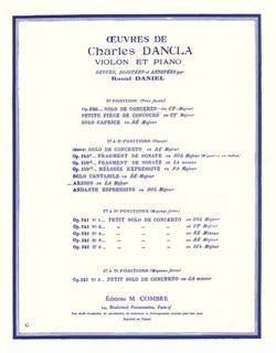 copertina Arioso en La maj. Combre