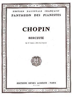 copertina Berceuse Op.57 Editions Henry Lemoine