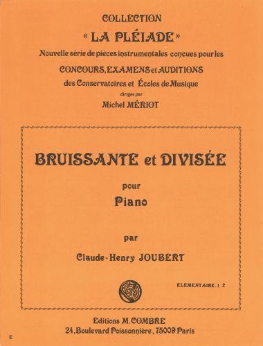 copertina Bruissante et divis�e Combre