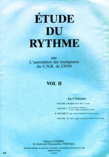 copertina C.N.R. de Lyon - Etude du rythme Vol.2 Combre