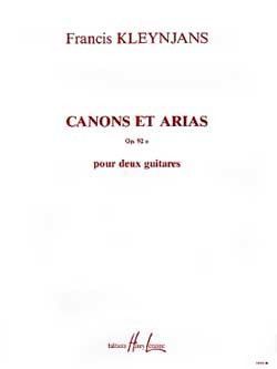 copertina Canons et Arias Op.92a Editions Henry Lemoine