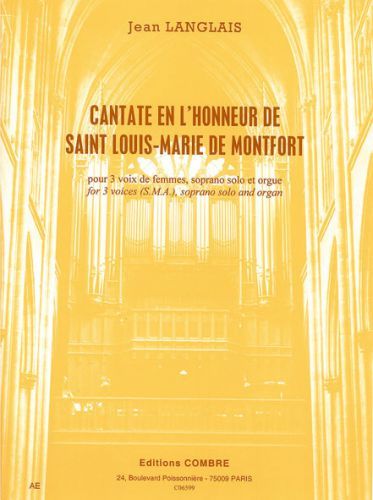 copertina Cantate en l'honneur de Saint Louis-Marie de Montfort Combre