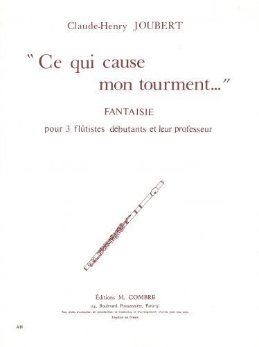 copertina Ce qui cause mon tourment Combre