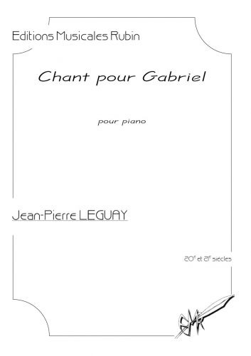 copertina CHANT POUR GABRIEL pour piano Rubin