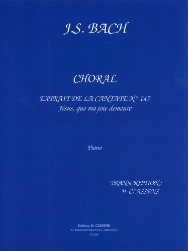 copertina Choral Jsus que ma joie demeure extr. Cantate n147 Combre