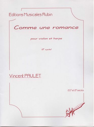 copertina Comme une romance pour violon et harpe Rubin