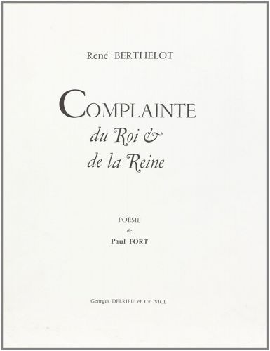 copertina Complainte du Roi et de la Reine Delrieu