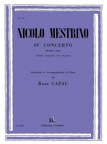 copertina Concerto n4 : solo n1 Combre