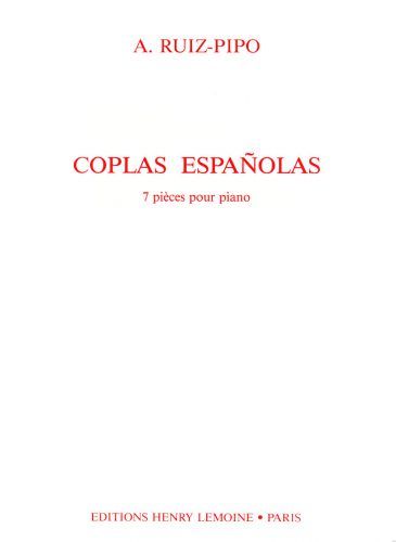 copertina Coplas espanolas : 7 pices Editions Henry Lemoine