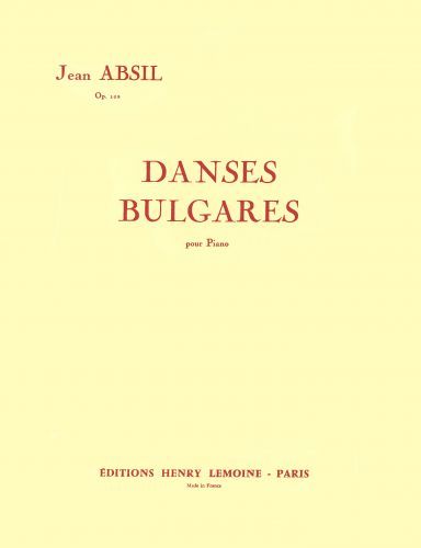 copertina Danses bulgares Op.102 Editions Henry Lemoine