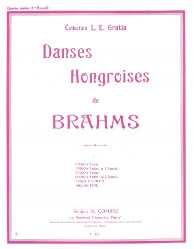 copertina Danses hongroises Vol.1 (n1  5) Combre