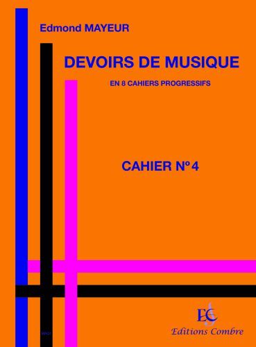 copertina Devoirs de musique cahier 4 Combre
