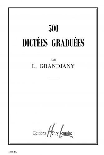 copertina Dict�es gradu�es (500) Editions Henry Lemoine