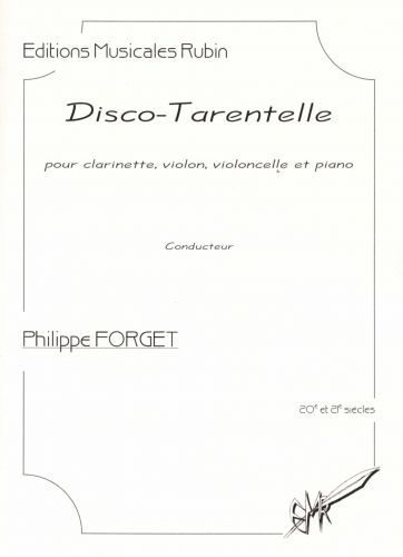 copertina DISCO-TARENTELLE pour clarinette, violon, violoncelle et piano Rubin