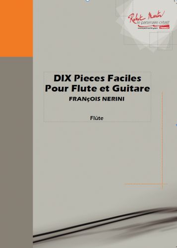 copertina DIX Pieces Faciles Pour Flute et Guitare Robert Martin
