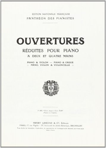 copertina Don Juan - Ouverture Editions Henry Lemoine