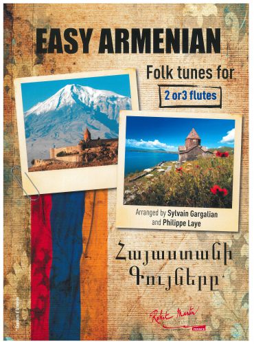 copertina EASY ARMENIAN FOLK TUNES Pour deux ou trois flutes Robert Martin