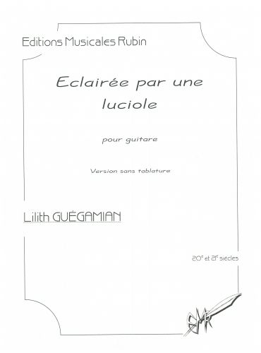 copertina claire par une luciole pour guitare (sans tablature) Editions Robert Martin