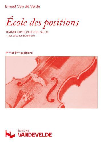 copertina Ecole des positions 4 et 5me Van de Velde