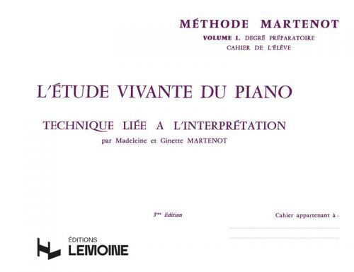copertina Etude vivante 1 - prparatoire lve Editions Henry Lemoine
