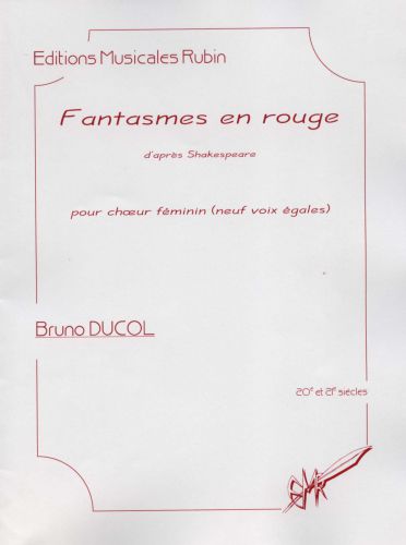 copertina Fantasmes en rouge pour chur fminin (neuf voix gales) Rubin