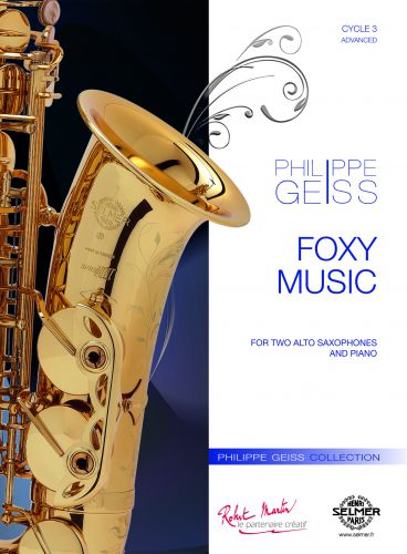 copertina FOXY MUSIC pour 2 ALTO SAX & PIANO Robert Martin