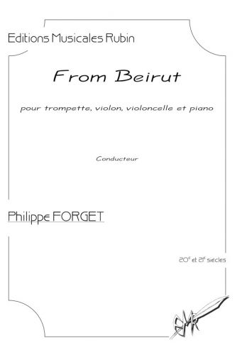 copertina From Beirut pour trompette, violon, violoncelle et piano Rubin