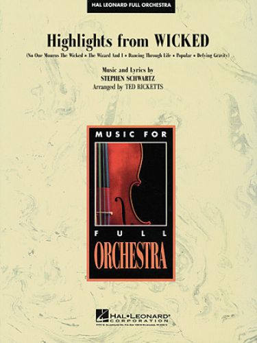 copertina Highlights From Wicked Hal Leonard