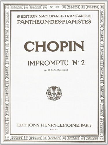 copertina Impromptu n�2 Op.36 en Fa maj. Editions Henry Lemoine