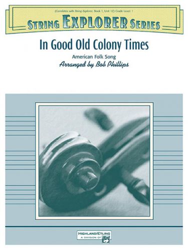 copertina In Good Old Colony Times ALFRED