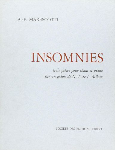 copertina Insomnies Jobert