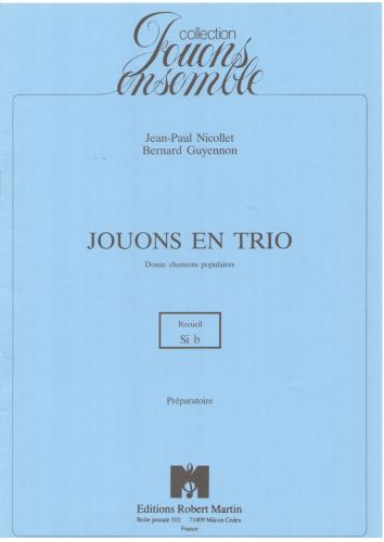 copertina Jouons En Trio Robert Martin