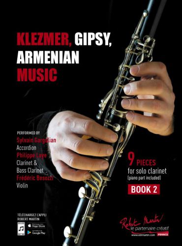 copertina KLEZMER, GIPSY, ARMENIAN MUSIC CLARINETTE BOOK 2 Robert Martin