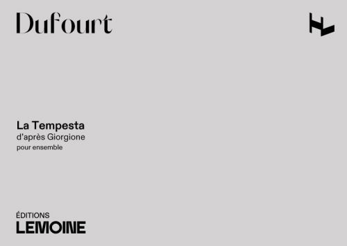 copertina La Tempesta d'aprs Giorgione Editions Henry Lemoine