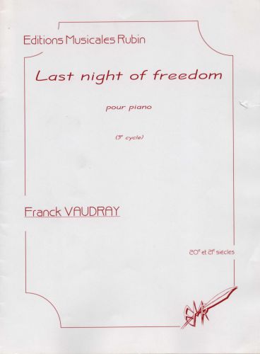 copertina Last night of freedom pour piano Rubin
