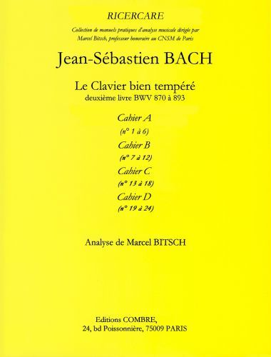copertina Le Clavier bien tempr 2e livre, cahier A n1  6 Combre
