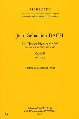 copertina Le Clavier bien tempr 2e livre, cahier B n7  12 Combre