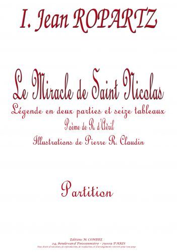 copertina Le Miracle de Saint Nicolas Combre