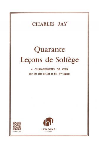 copertina Leons 2 cls (40) sans accompagnement Editions Henry Lemoine