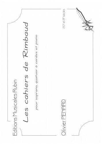 copertina Les cahiers de Rimbaud pour soprano, quatuor à cordes et piano Rubin
