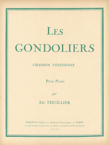 copertina Les Gondoliers Combre